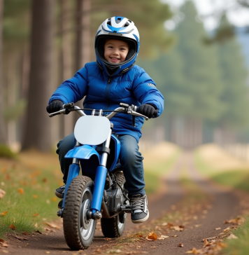 Les bénéfices des motos enfant Yamaha pour l’initiation à la conduite Garçon de 7 ans en moto tout-terrain dans la nature